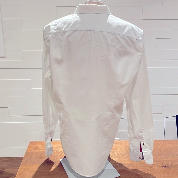 2XL Ted Baker London Woman’s Button Down Dress Shirt - White with red accents - Picture 6 of 15